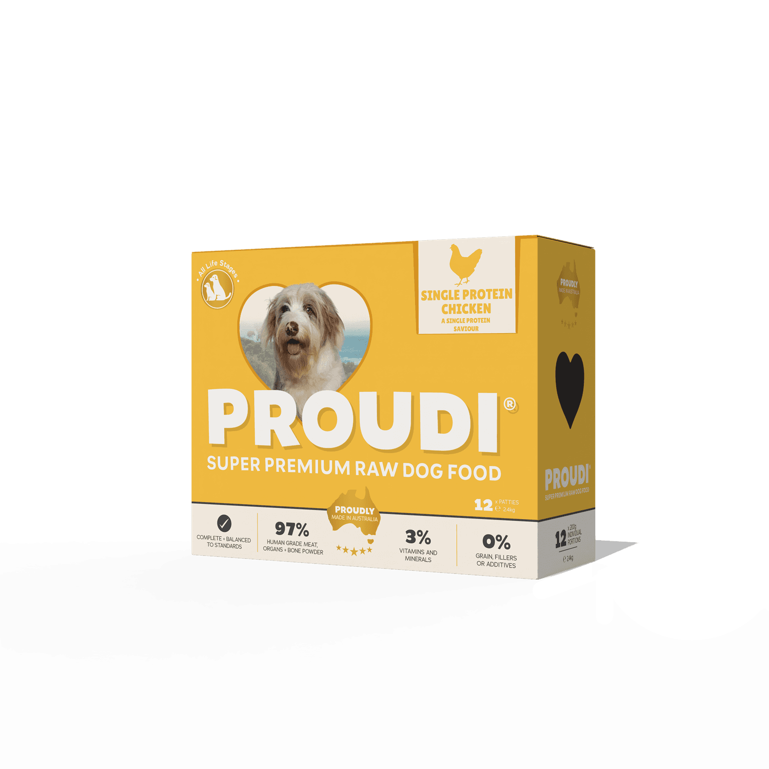 Proudi Premium Raw Chicken Frozen Dog Food