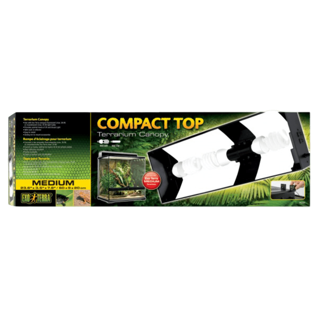 Compact Top Fluoro Light Unit Terrarium Canopy