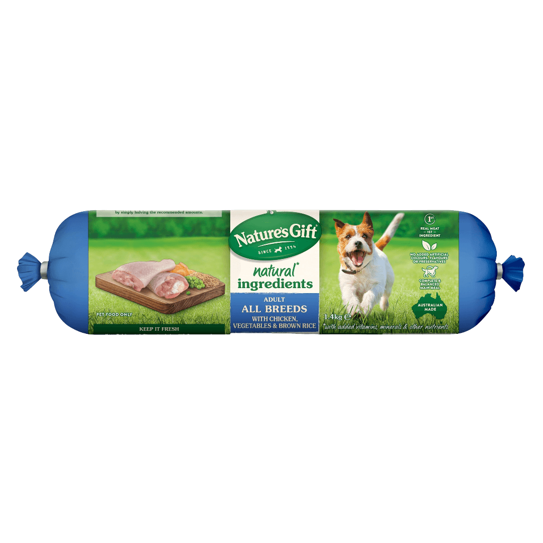 Chicken Vegetables & Brown Rice Chilled Adult Dog Food Roll