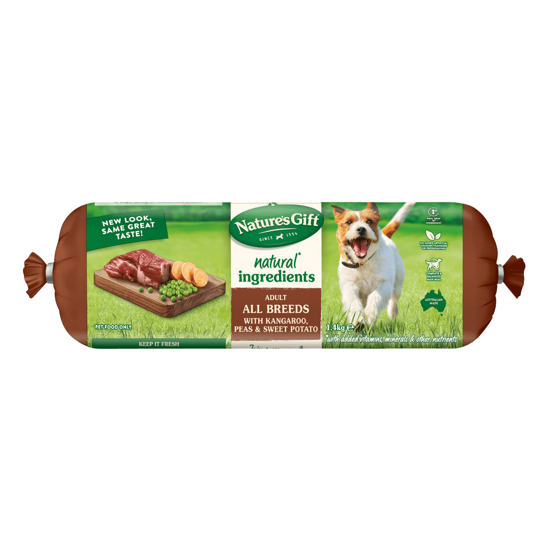 Kangaroo Peas Sweet Potato Chilled Dog Food Roll