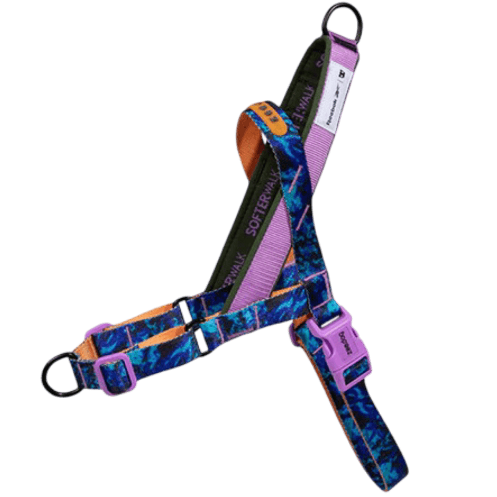 Zee Dog Reebok Trekk Dog Walk Harness in Blue & Purple