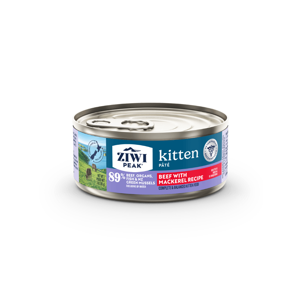 Ziwi Beef with Mackerel Recipe Kitten Wet Cat Food Cans