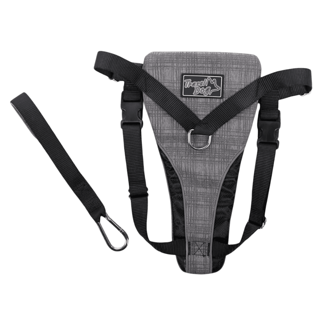 Travel Car Dog Harness in Grey