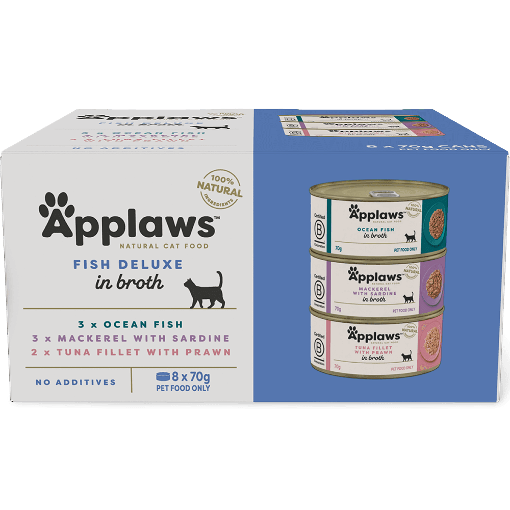 Applaws Fish Deluxe in Broth Multipack Adult Wet Cat Food Cans