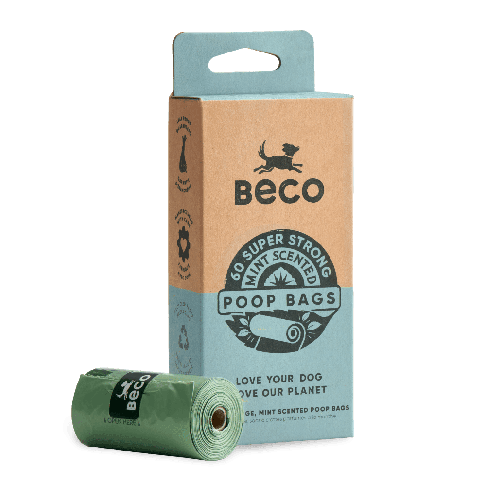 Recycled Plastic Mint Scented Poop Bag Rolls 100% Recycled Plastic