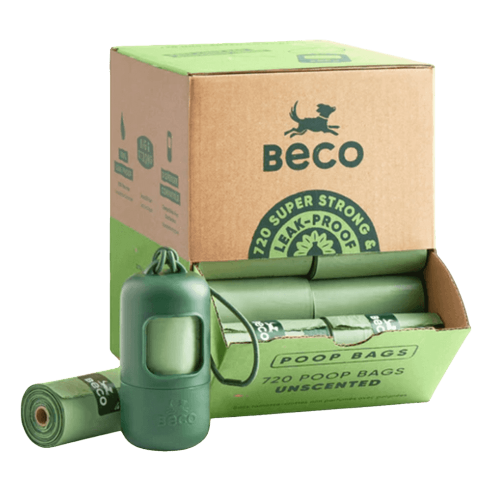 100% Recycled Plastic Unscented Poop Bags With Dispenser