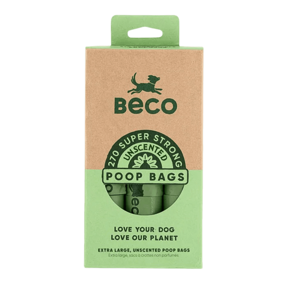 Beco Super Strong Unscented Poop Bag Rolls 100% Recycled Plastic