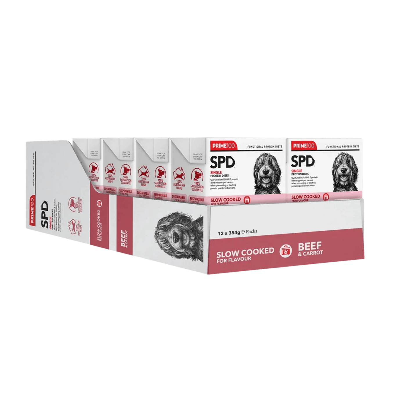Prime100 SPD Slow Cooked Beef & Carrot Grain Free Adult Wet Dog Food