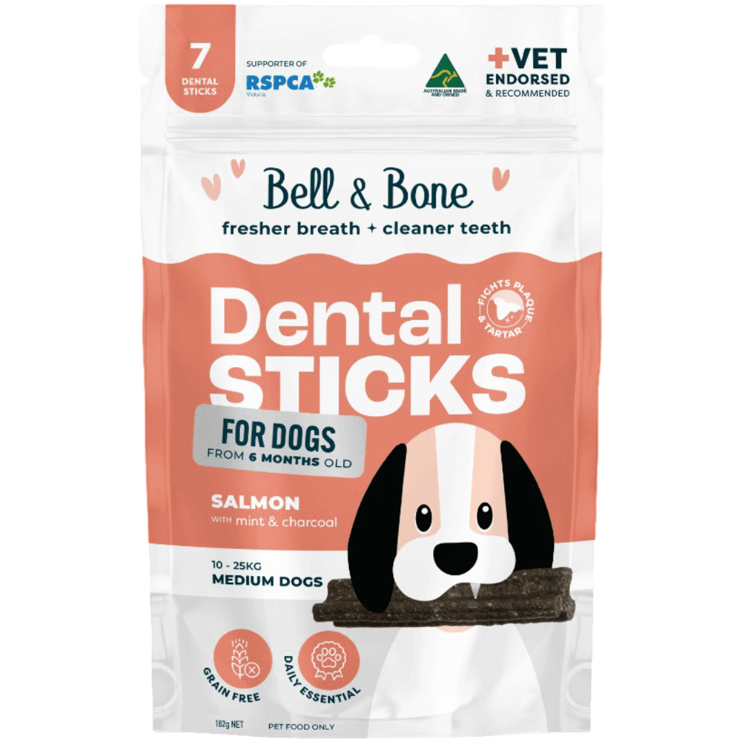 Salmon Mint And Charcoal Dental Dog Treats Medium