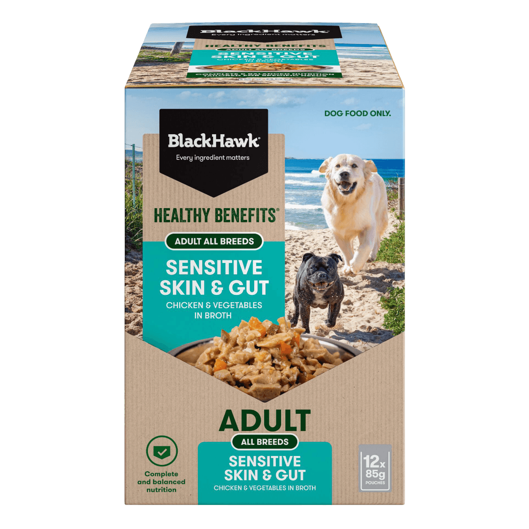 Healthy Benefits Sensitive Skin Chicken Adult Wet Dog Food Pouches
