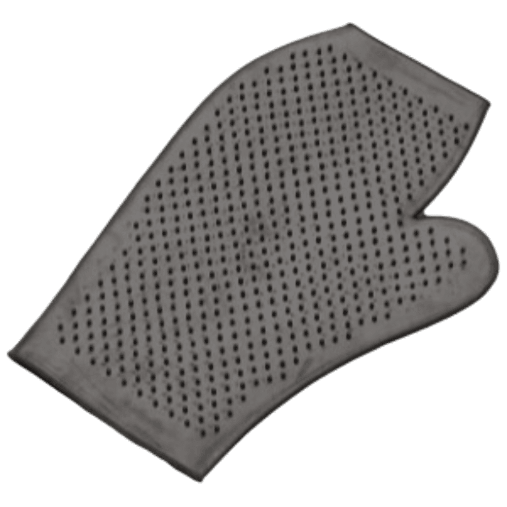 Groomit Black Rubber Glove For Horse Grooming