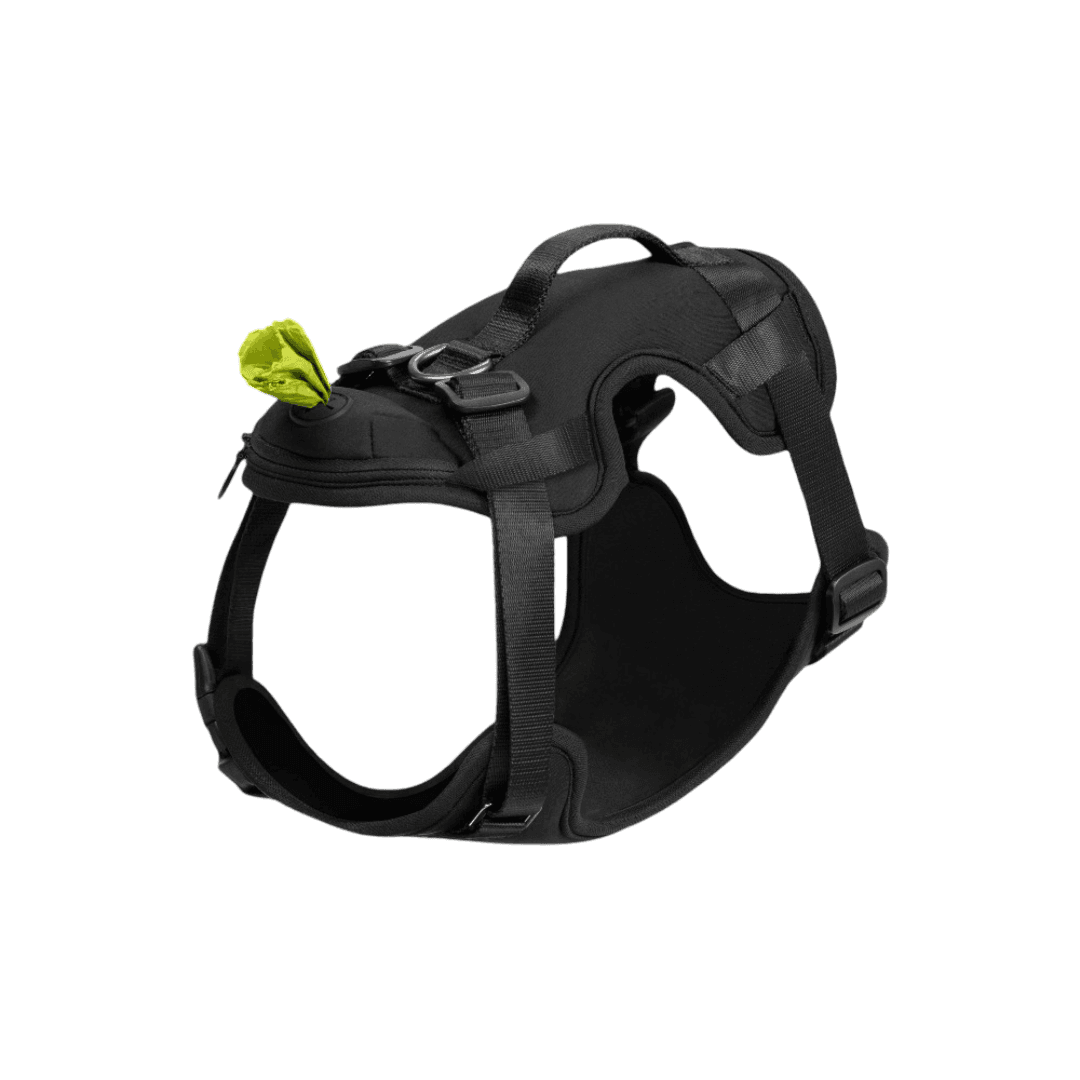 Everything Dog Harness with Bag Dispenser in Black