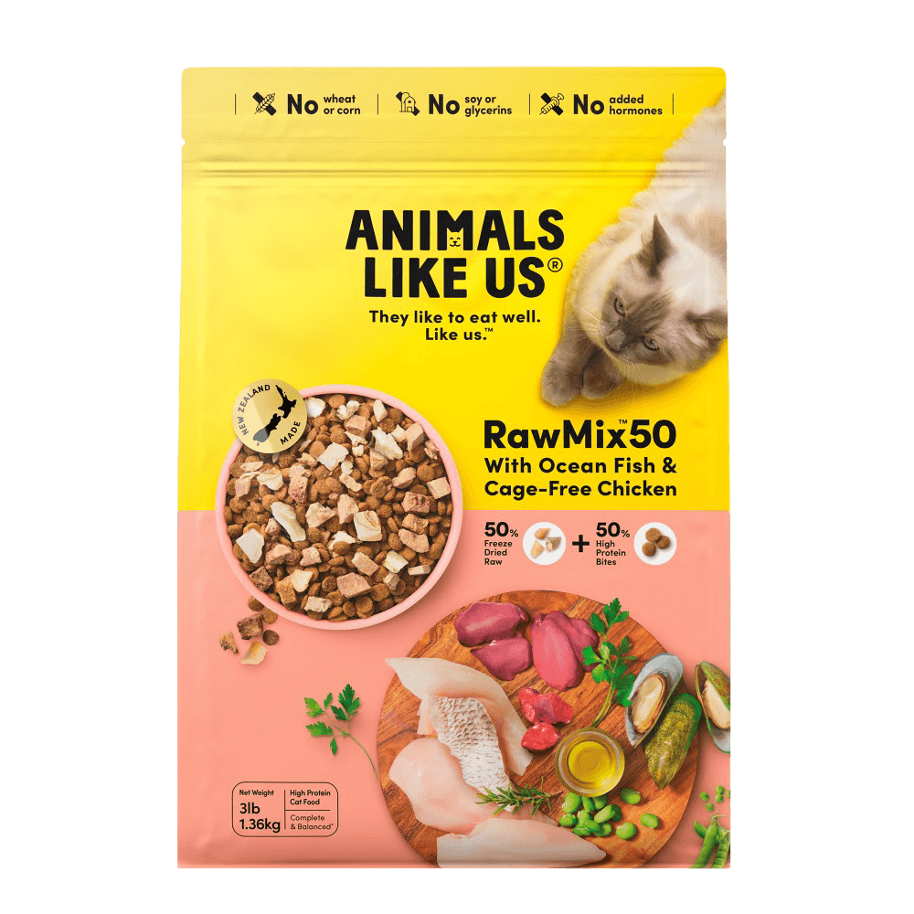 Animals Like Us Raw Mix-50 Ocean Fish and Chicken Adult Dry Cat Food