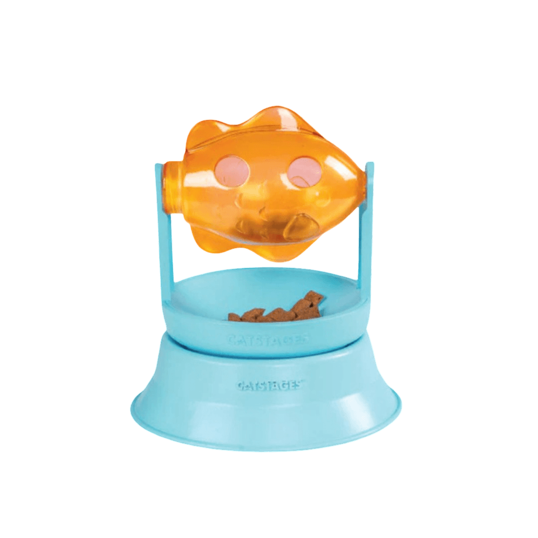 Catstages 2in1 Topper Spin Fish Bowl Treat Dispensing Cat Toys