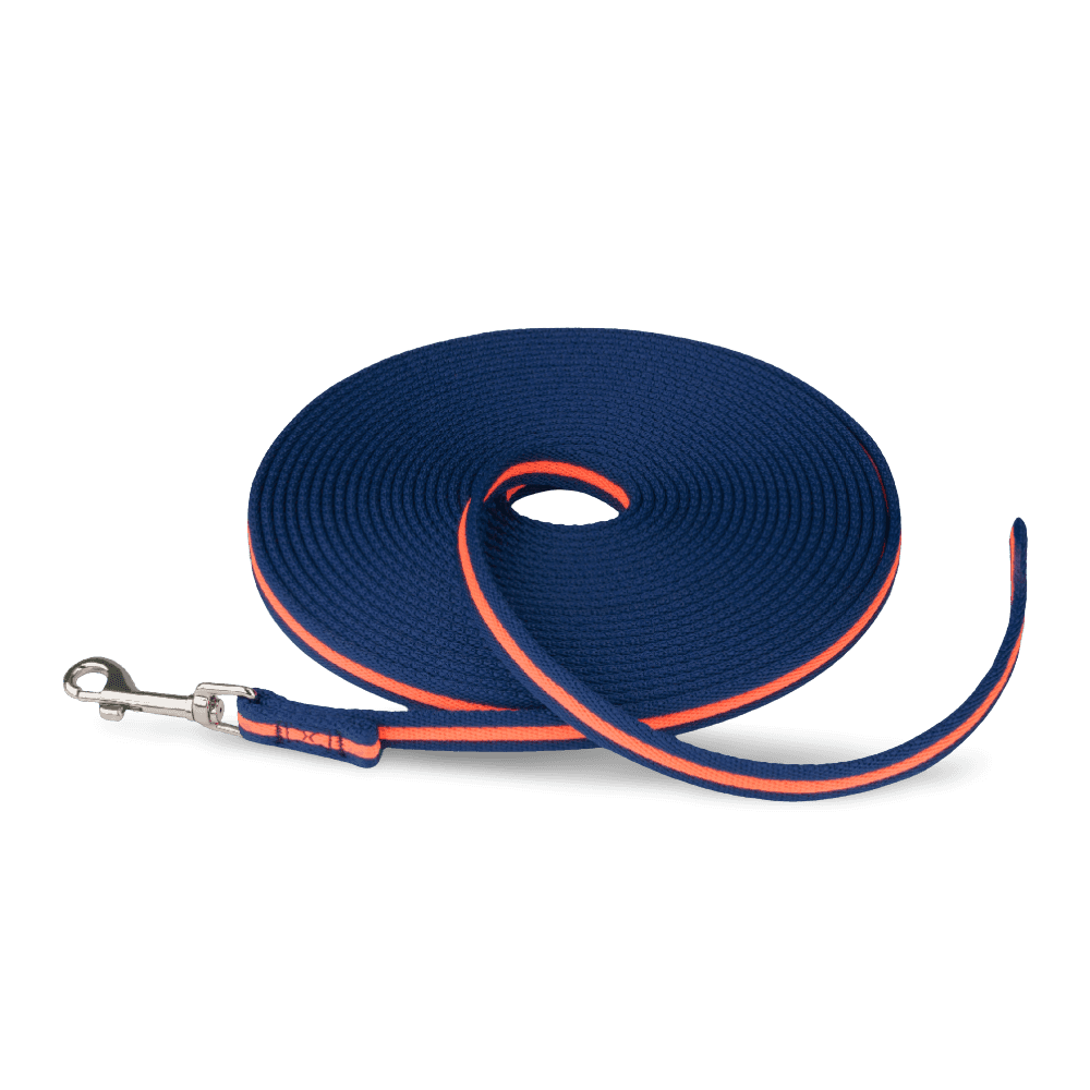 Recall Dog Lead Line Trainer Navy Coral