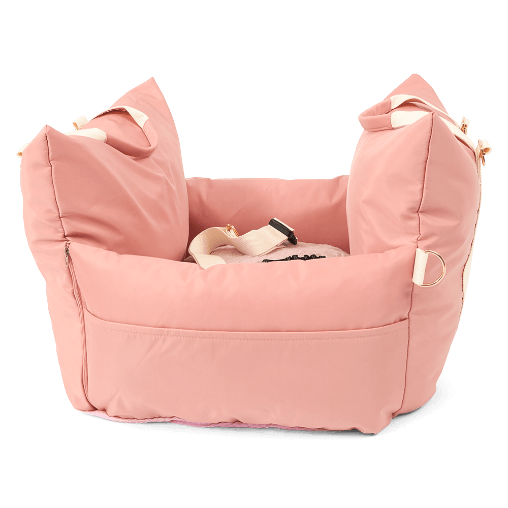 Waterproof Travel Dog Car Seat Bed Pink