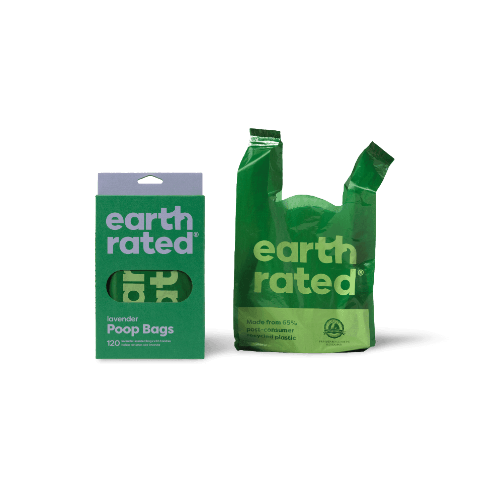 Recycled Plastic Poo Bags With Easy Tie Handle Lavender Scented