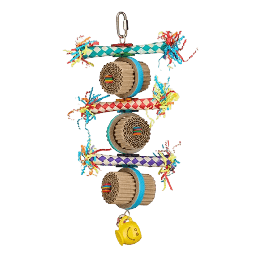 Bainbridge Destructive Fiesta Rolls Foraging Bird Toy