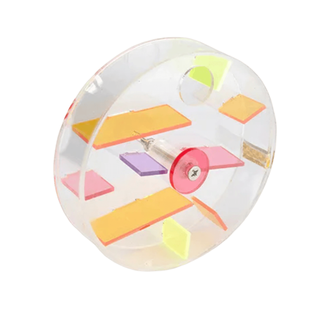 Interactive Cage Wheel Foraging Bird Toy