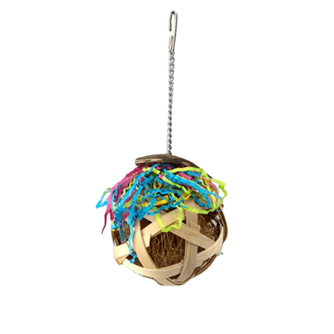 Destructive Tether Ball Foraging Bird Toy