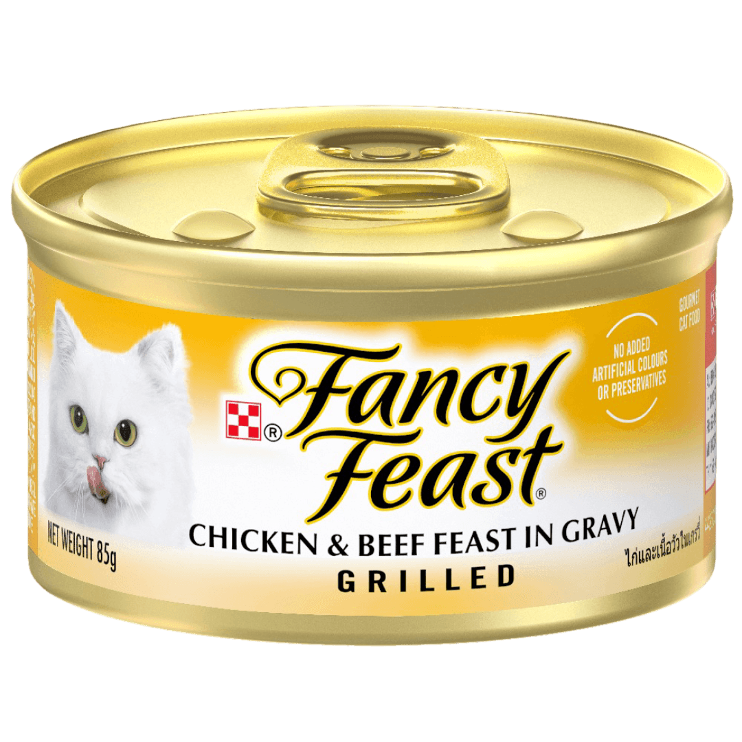 Adult Grilled Chicken And Beef Feast In Gravy Wet Cat Food