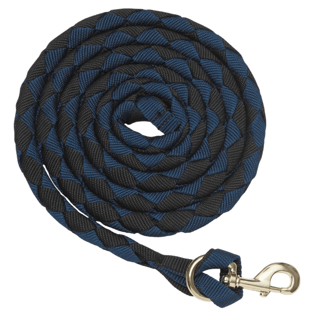 Plaited Nylon Horse Lead With Brass Plated Snap