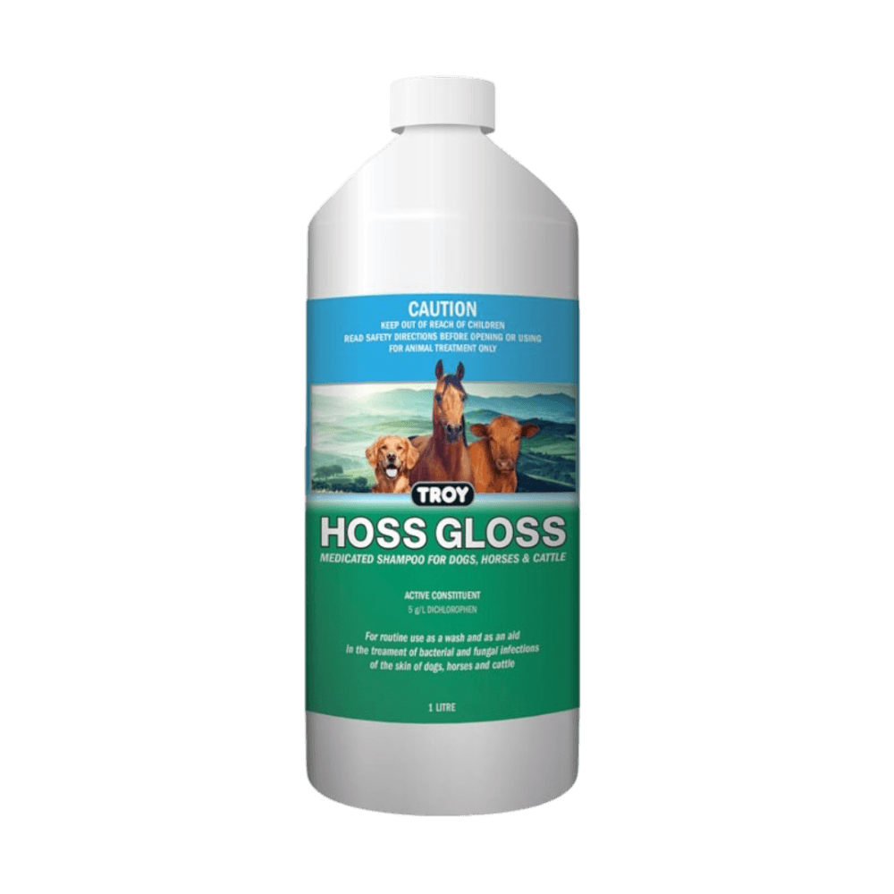 Troy Hoss Gloss Medicated Shampoo For Horses And Dogs
