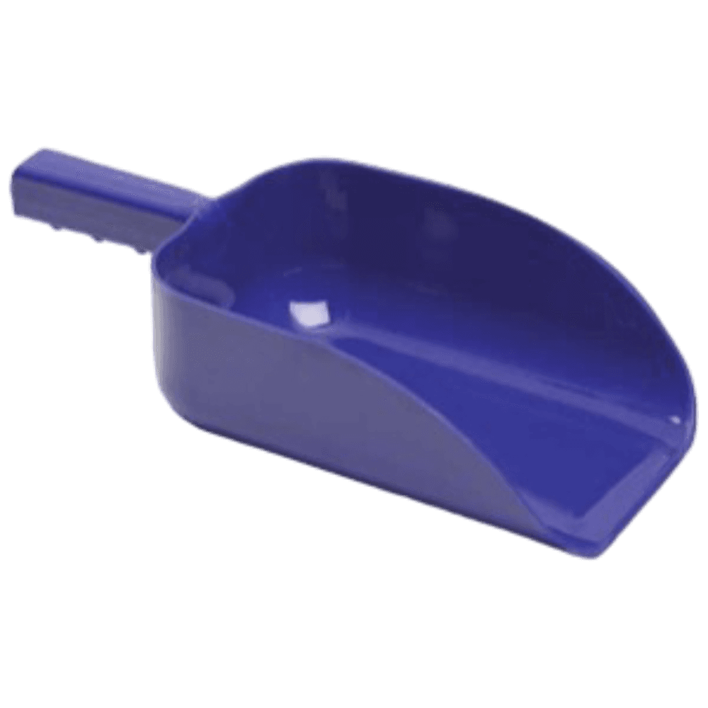Plastic Feed Scoop With Rigid Handle For Horses