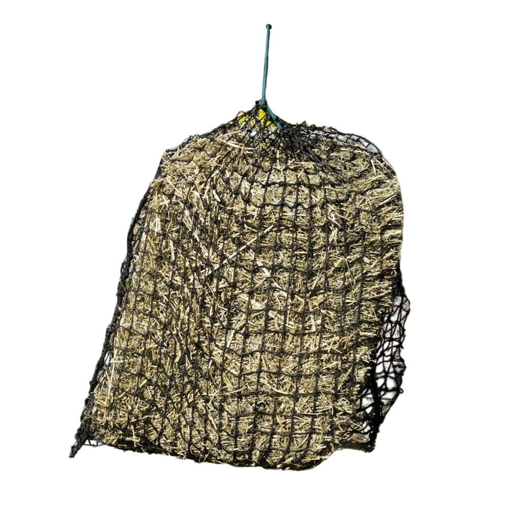 Original Knotted Slowfeed 4cm Black Mesh Horse Hay Net