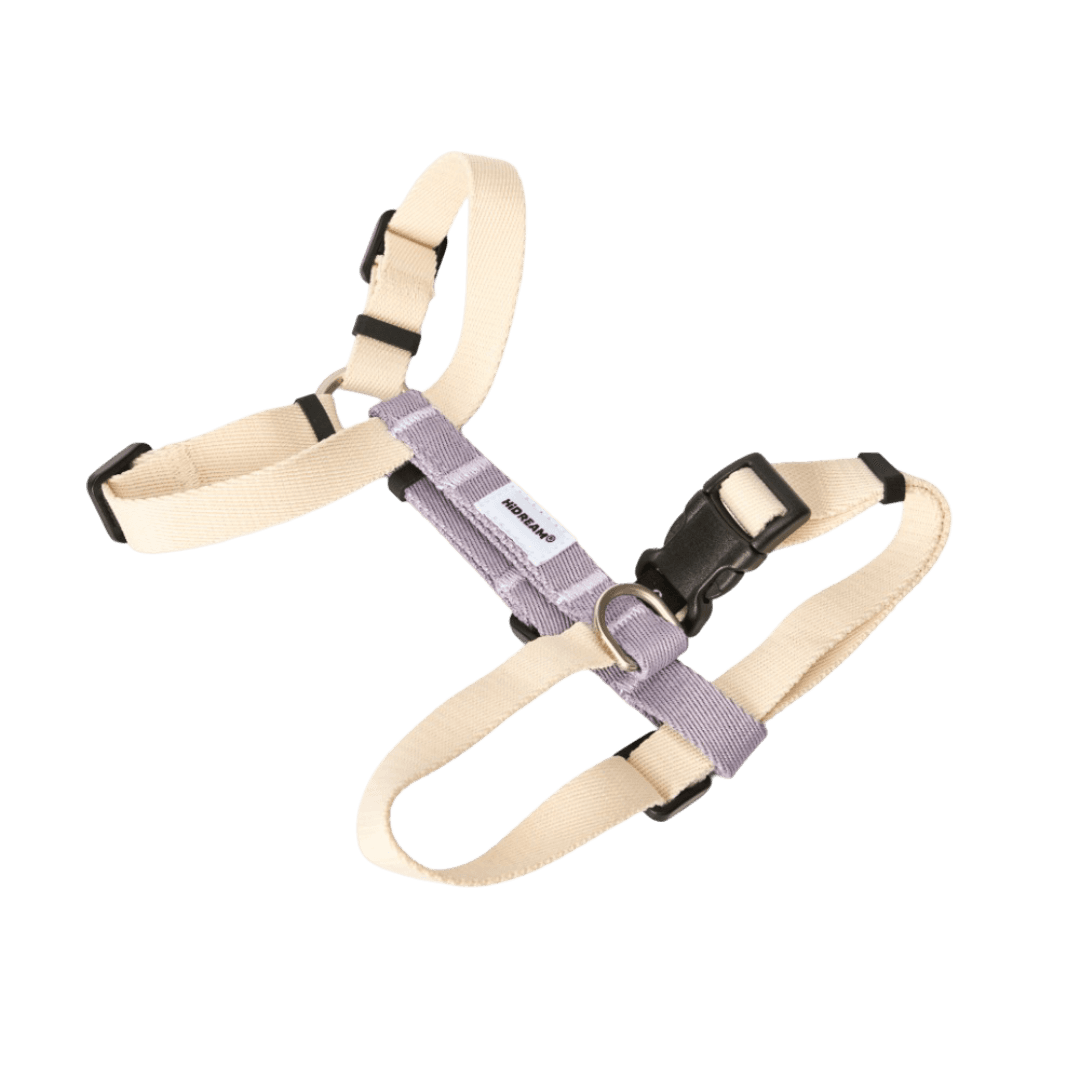I Shaped Dog Harness & Lead Set in Lilac