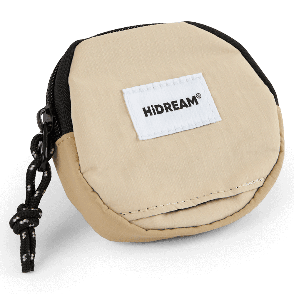 Soft Compact Poop Bag Holder in Beige