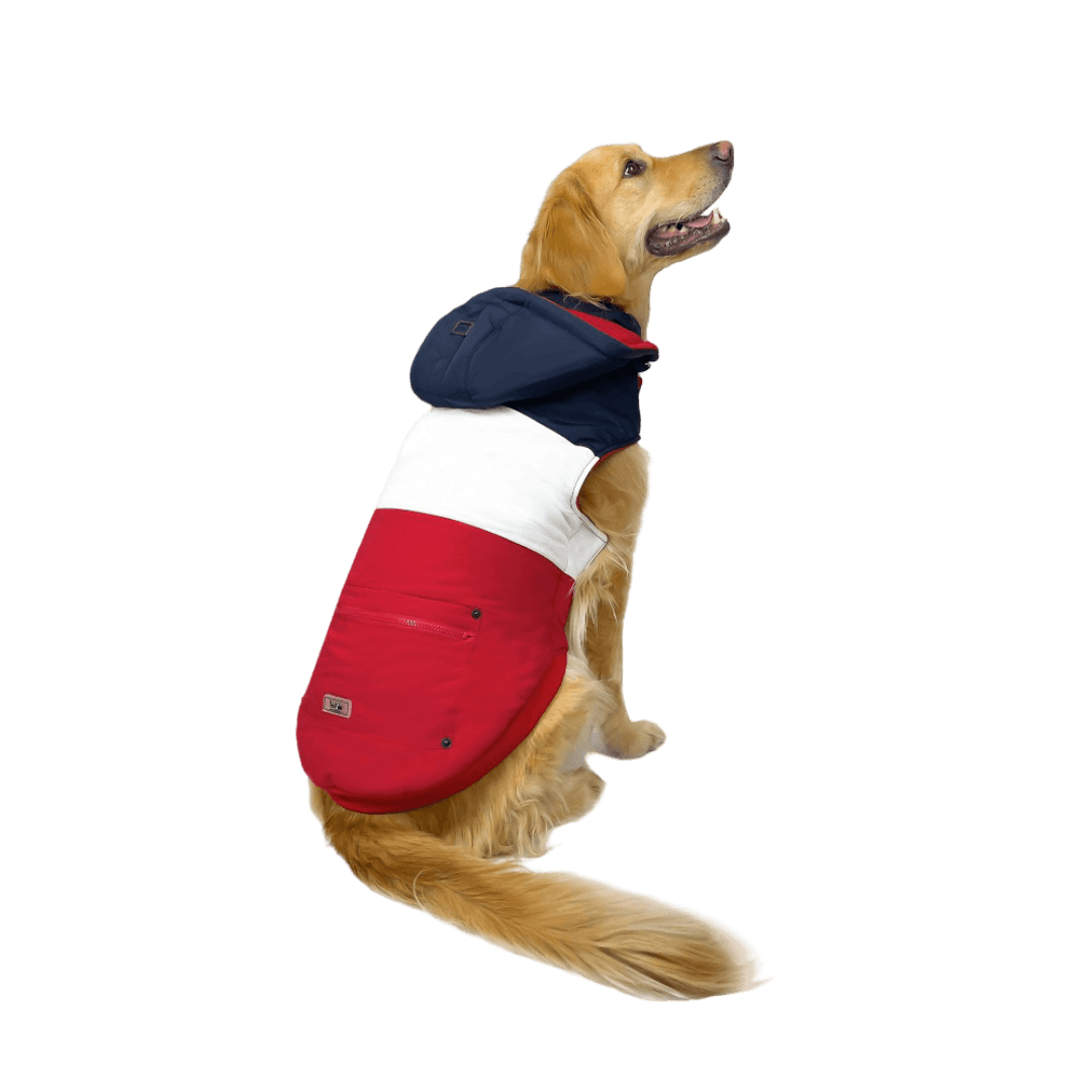 Mt Buller Dog Coat Navy Red