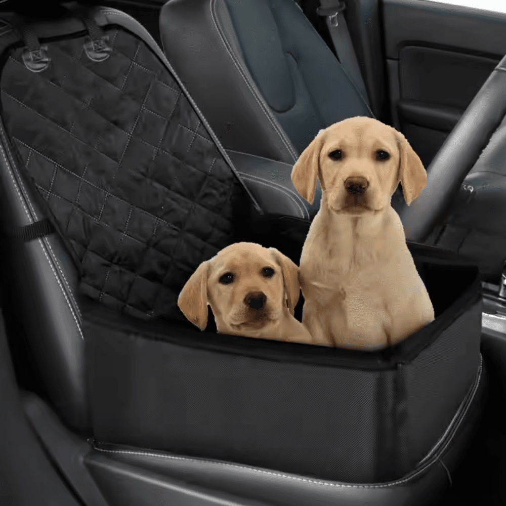 Front Car Seat Cover Dog Black