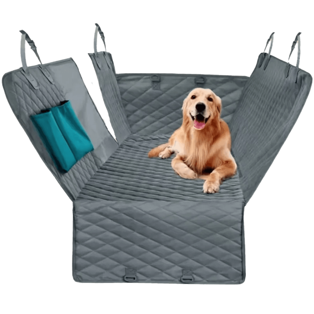 Back Car Seat Cover Dog Light Grey