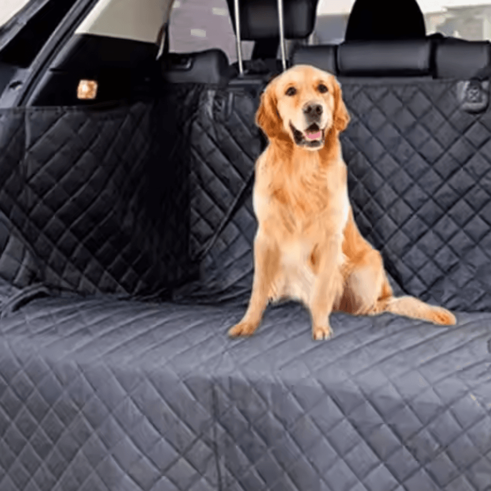Car Boot Cover Dog Quilted Black