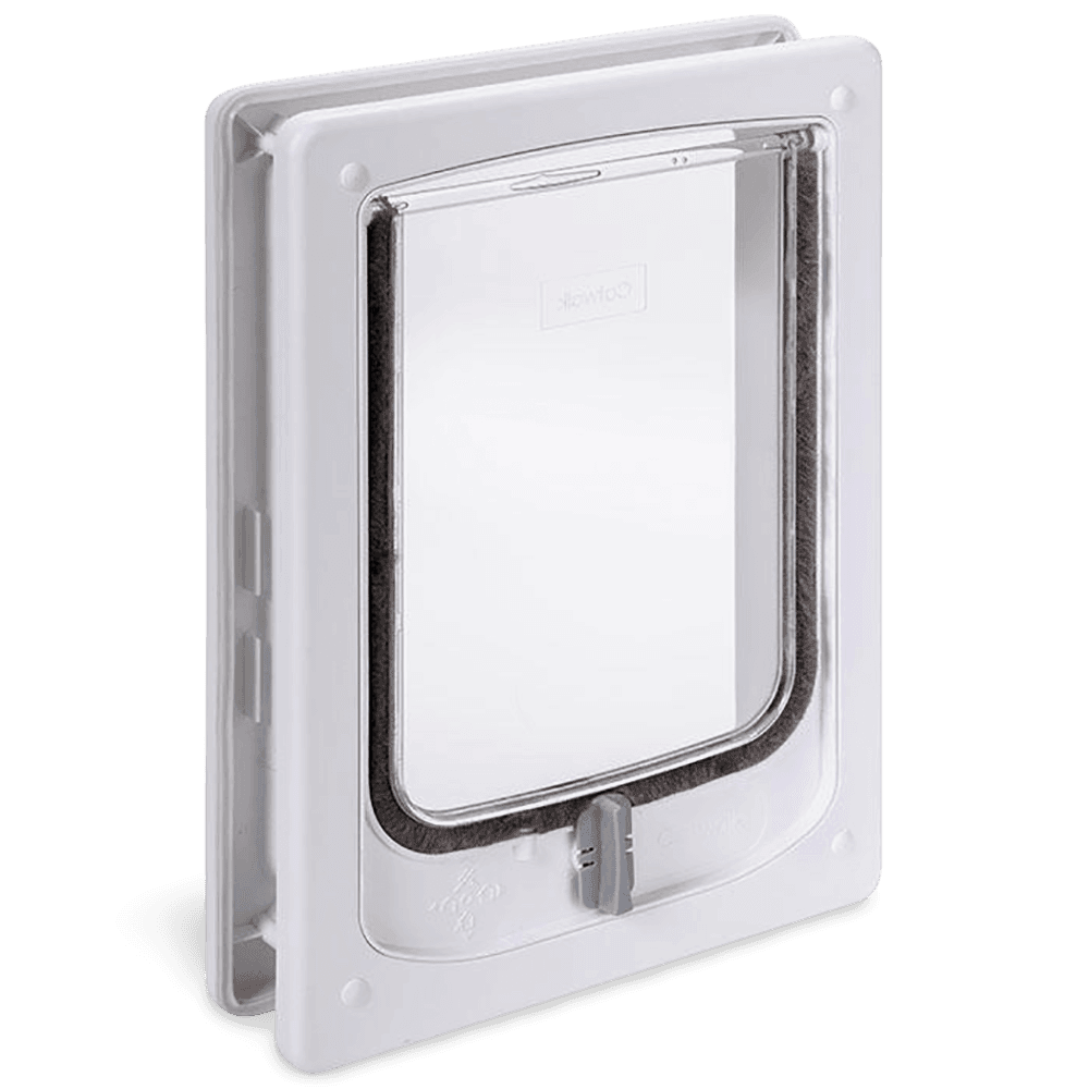 Wood Fitting With Tunnel Dog Door White