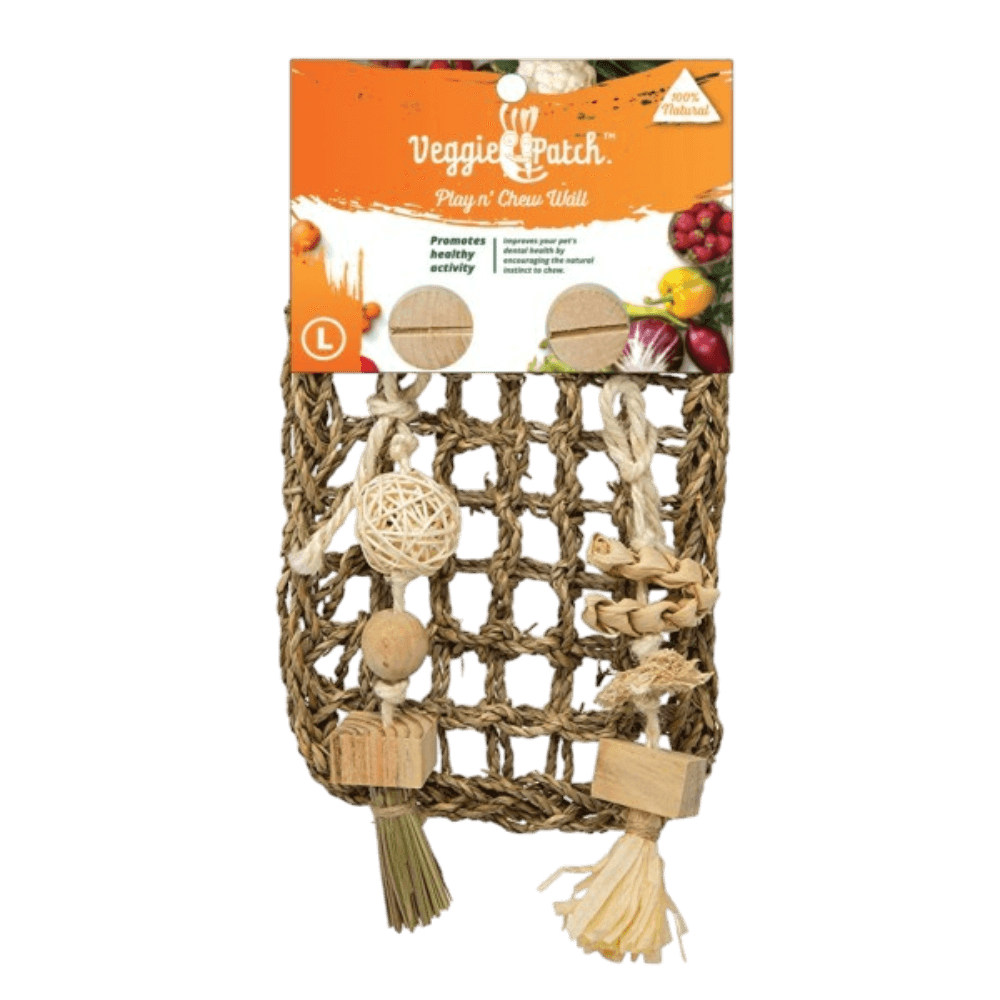 Play N Chew Wall Wood Sisal Seagrass Small Animal Toy