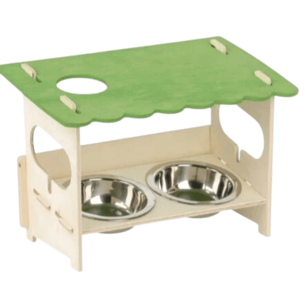 Veggie Patch Snack Bar With Double Bowls For Small Animals