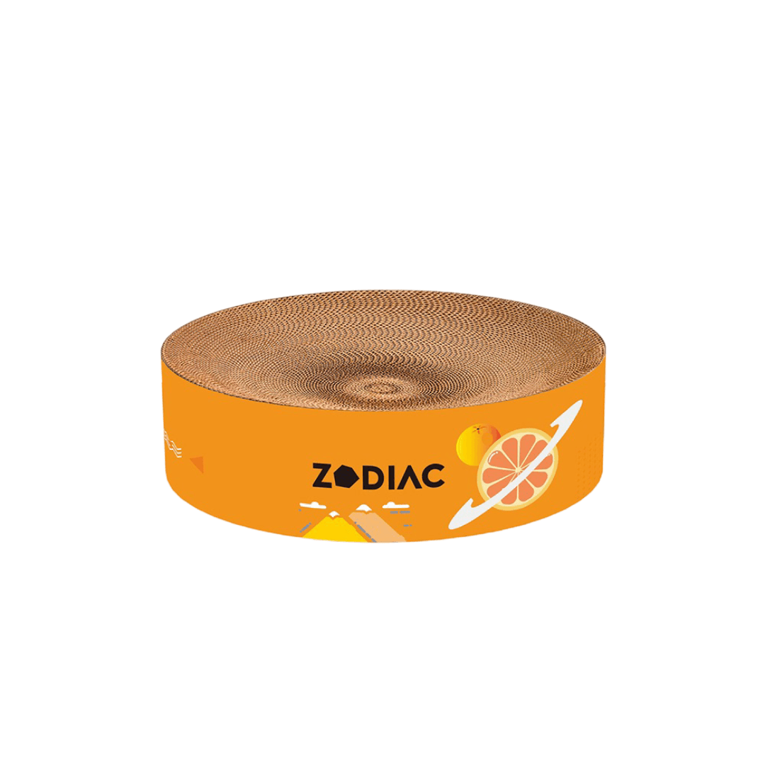 Zodiac Round Cat Scratcher Orange