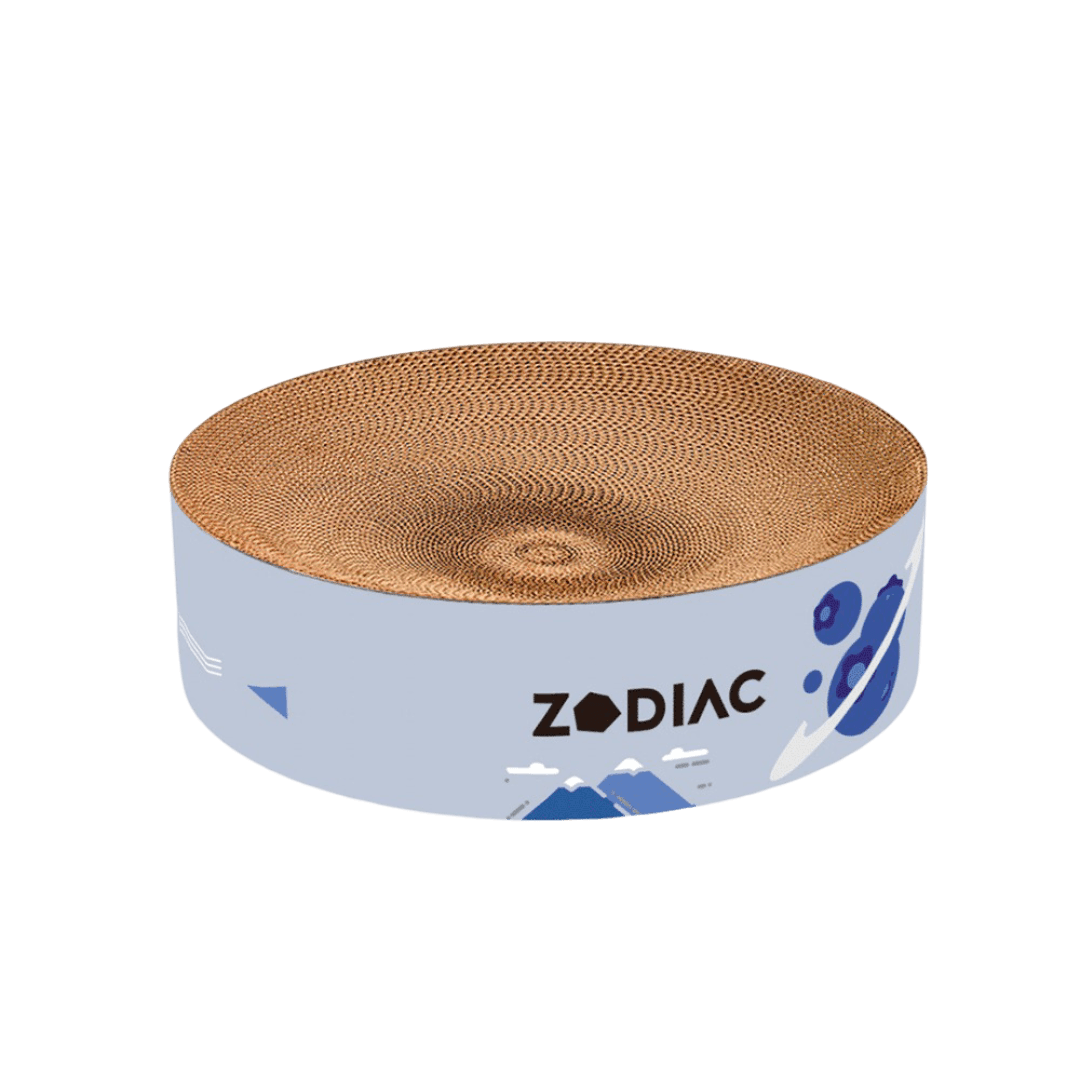 Zodiac Round Cat Scratcher Blueberry