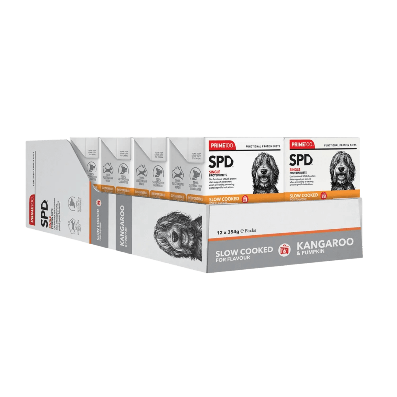 Prime100 SPD Slow Cooked Kangaroo & Pumpkin Adult & Senior Wet Dog Food