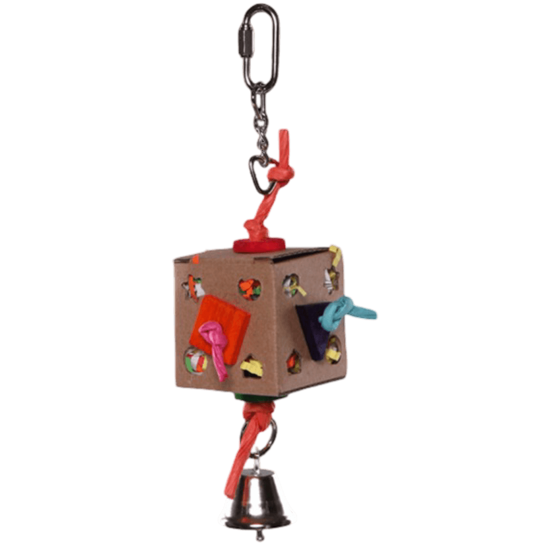 Bird Toy Cardboard Activity Box With Bell