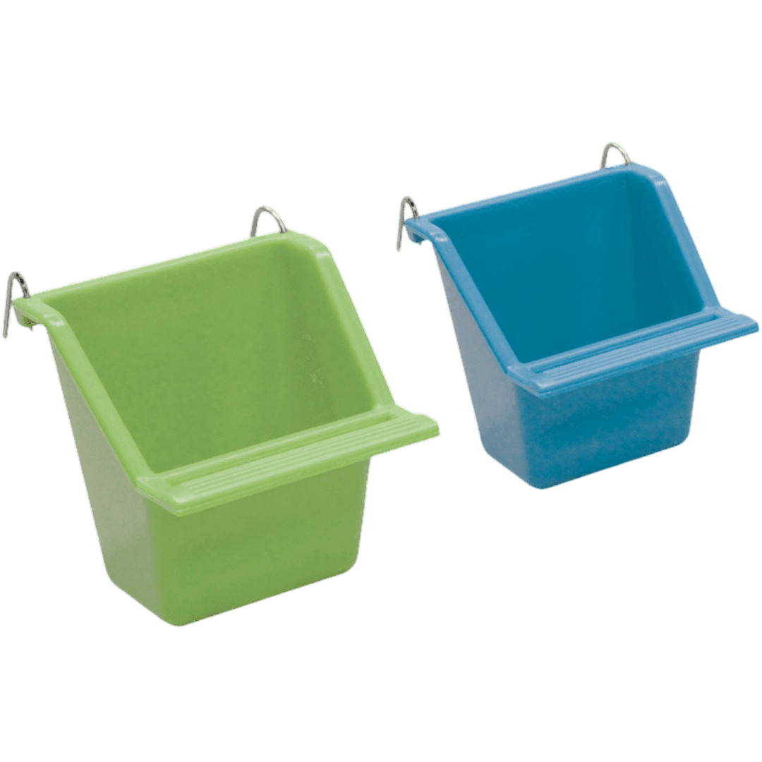 Rectangular Feeder 2 Pack Green Blue