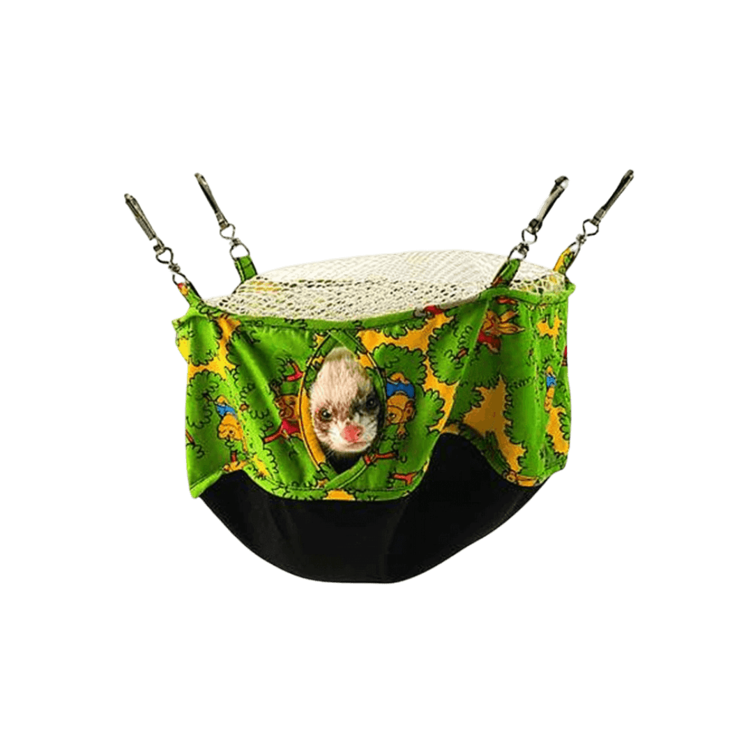 Ferret Fleece Fun House Green