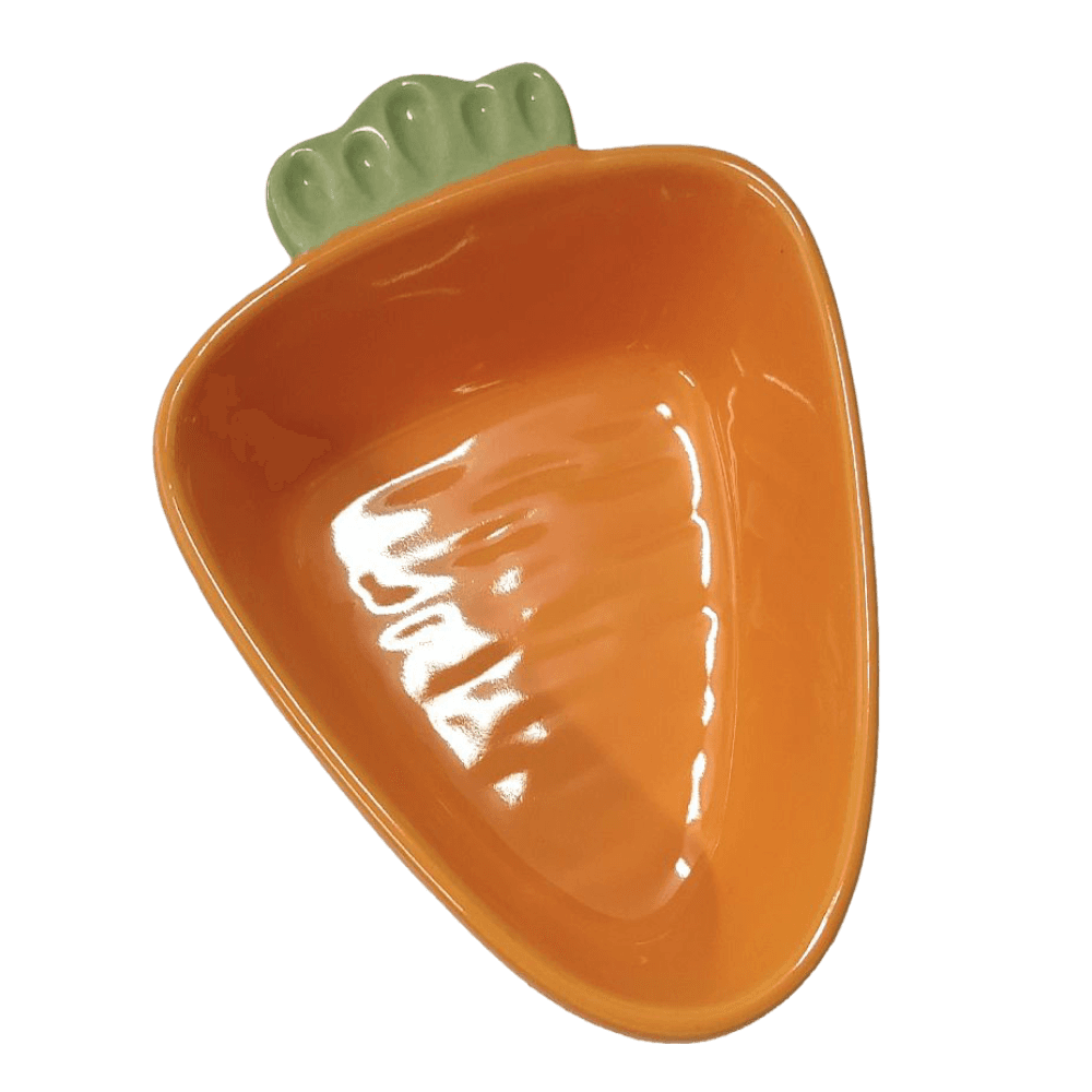 Nature Island Carrot Shaped Ceramic Bowl For Small Animals