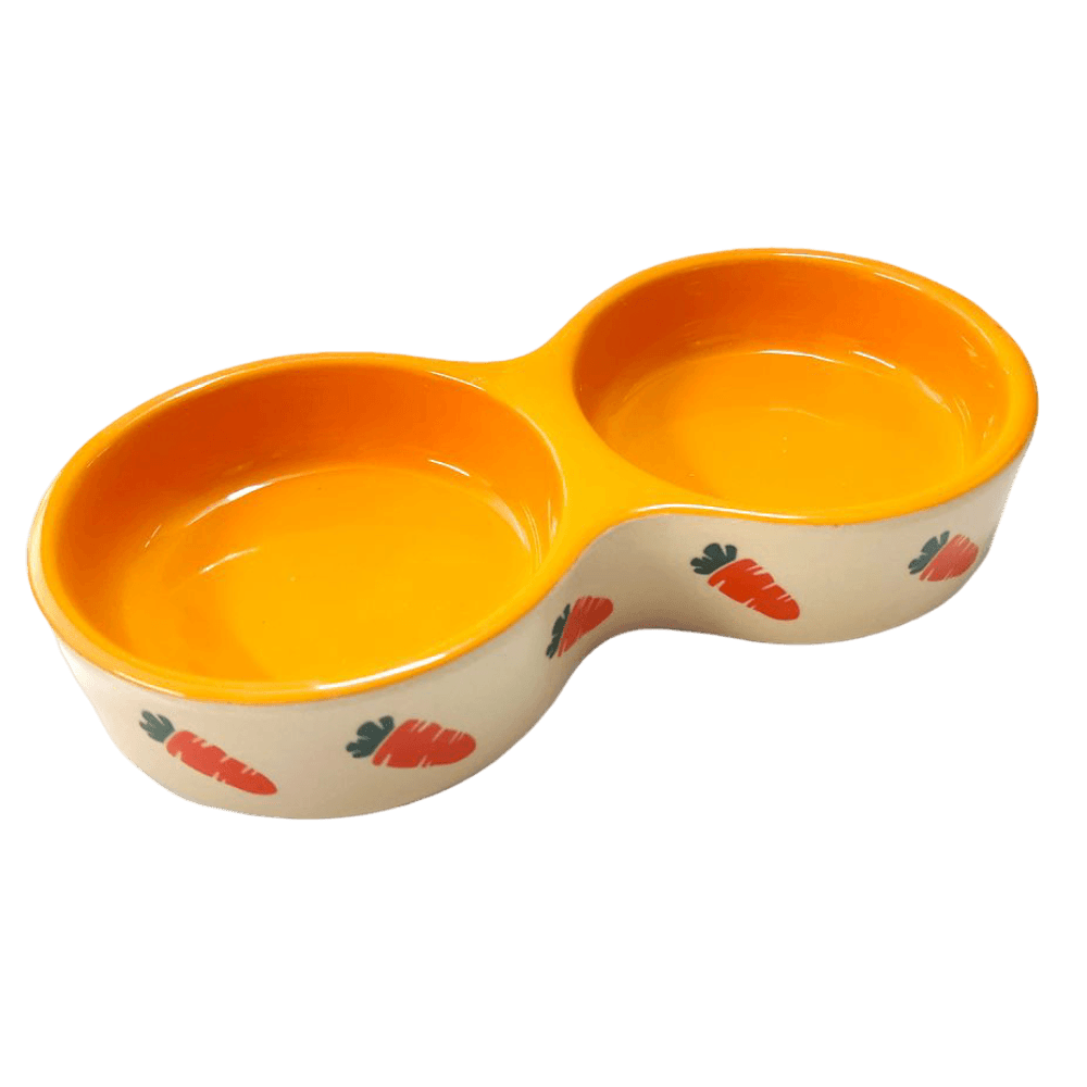 Nature Island Carrot Themed Small Animal Double Dish