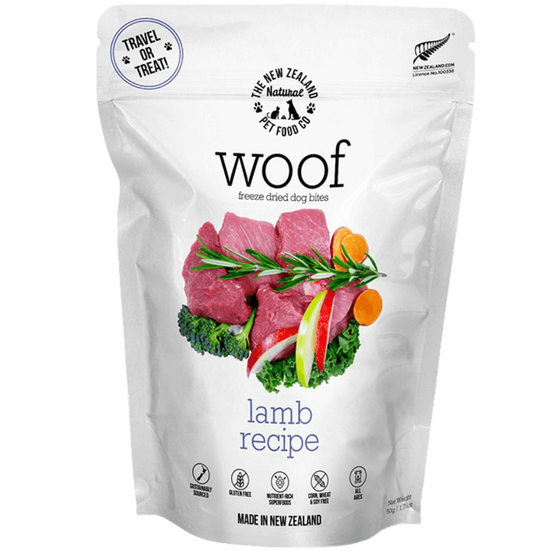 Woof Lamb Freeze Dried Dog Bites Travel Treat
