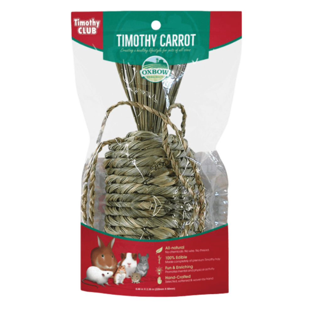 Timothy Hay Carrot Shaped Hanging Natural Chew For Small Animals