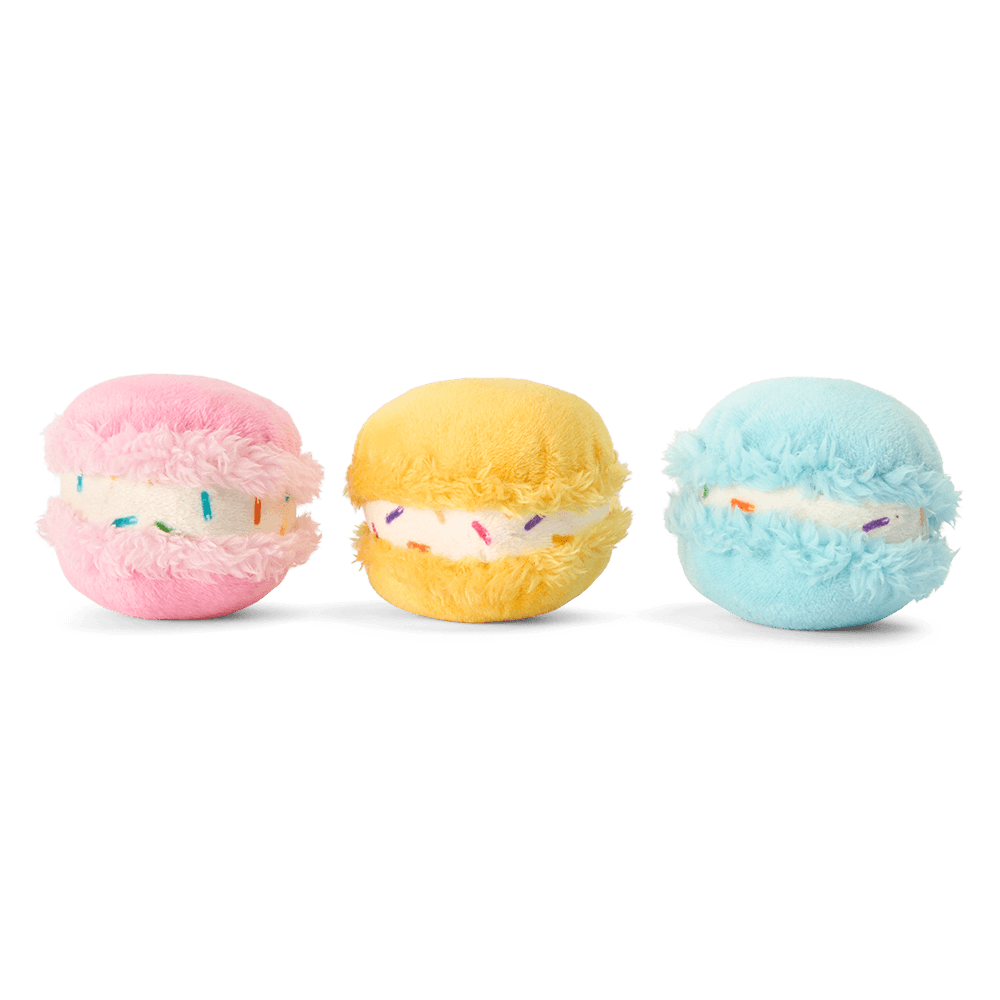 Birthday Party 3 Pack Macaron Cookies Dog Toys