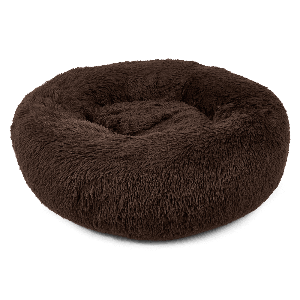 Cosy Calming Bolster Bed For Dogs And Cats Brown